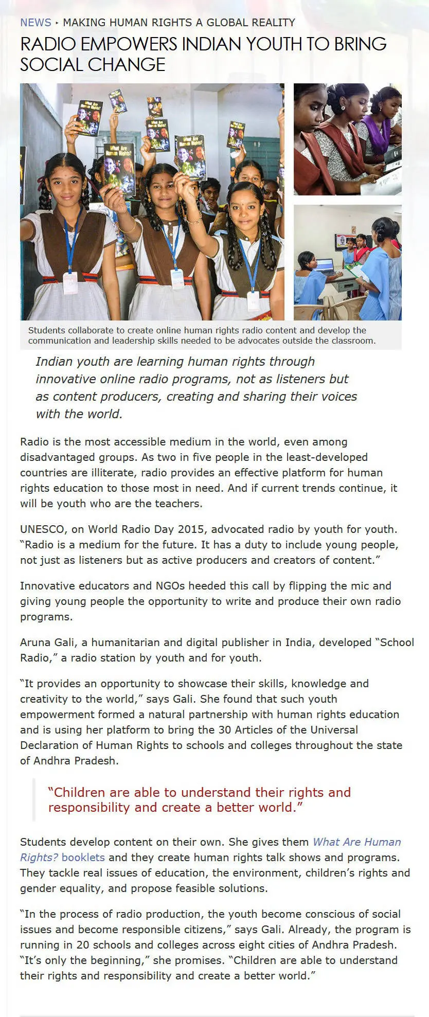 School Radio empowers youth